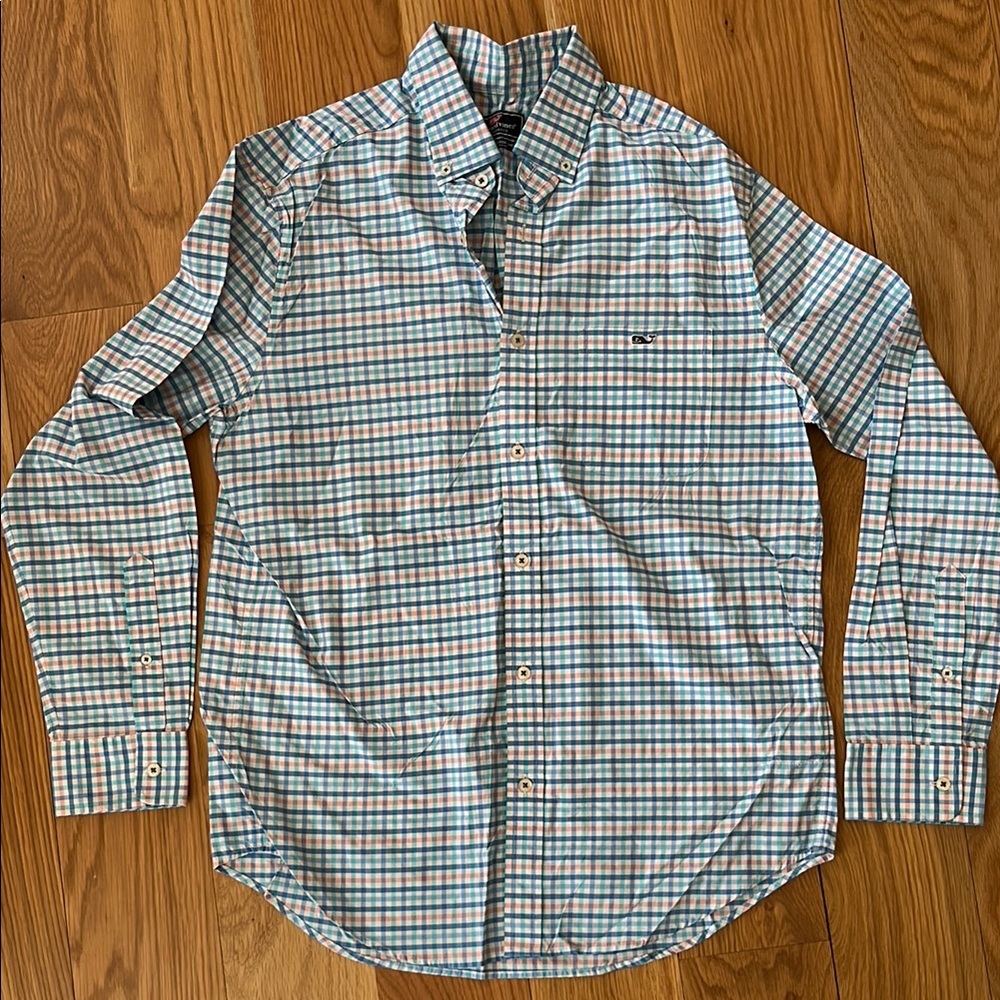 Vineyard Vines Men's Plaid Shirt - Summer Colors sz M